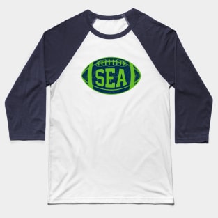 SEA Retro Football - White Baseball T-Shirt
